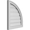 Ekena Millwork Quarter Round Top Right Surface Mount PVC Gable Vent w/ 2"W x 2"P Brickmould Sill Frame, 18"W x 22"H GVPQR18X2203SF - alternate 2